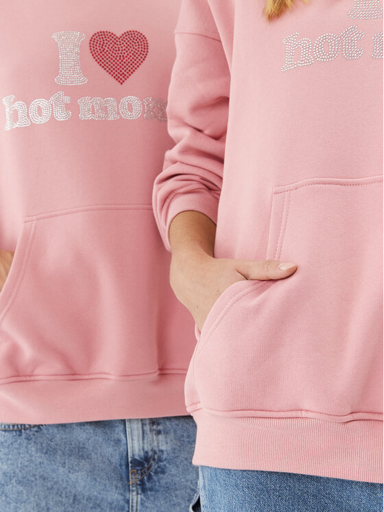 2005 2005 Суитшърт Unisex Hot Moms Розов Relaxed Fit