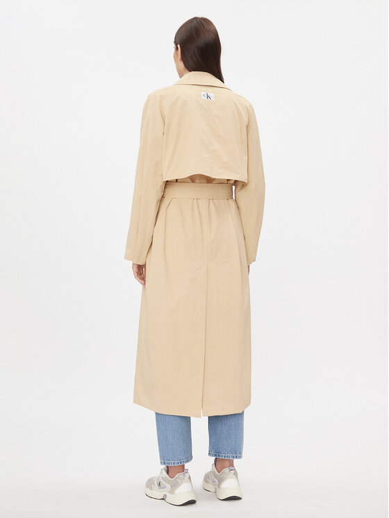 Calvin Klein Jeans Calvin Klein Jeans Tenchcoat J20J222582 Beige Regular Fit