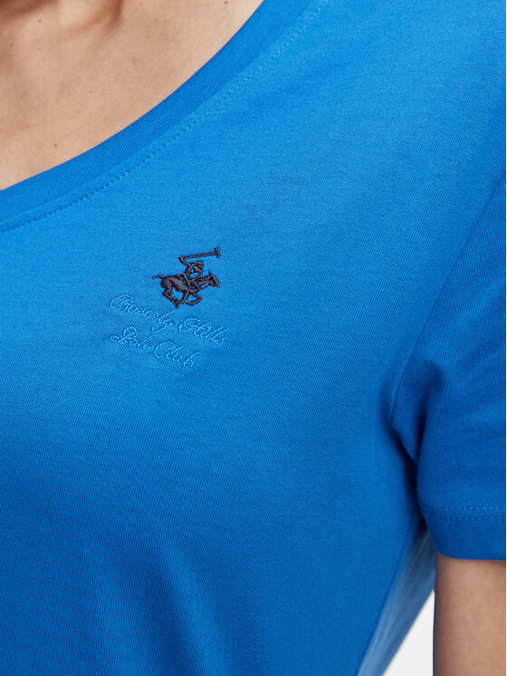 Beverly Hills Polo Club Beverly Hills Polo Club T-Shirt P-SS26W-TS516518 Modrá Regular Fit