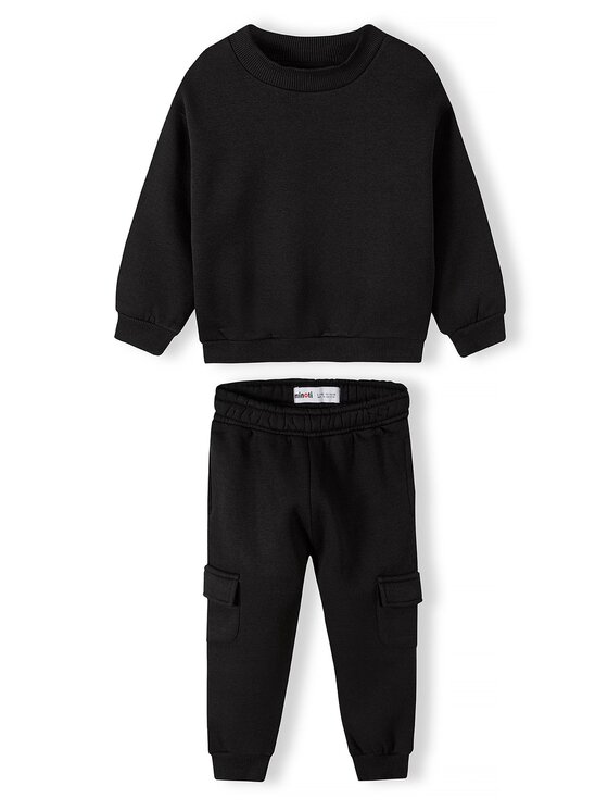 Komplet dresowy MINOTI, Rozmiar 110/116, Czarny, 16fleece 55