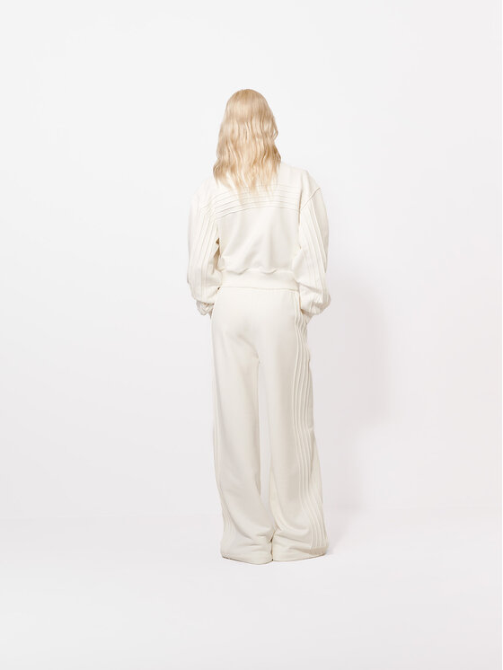 La Mania La Mania Pantaloni da tuta TUCK Bianco Basic Fit