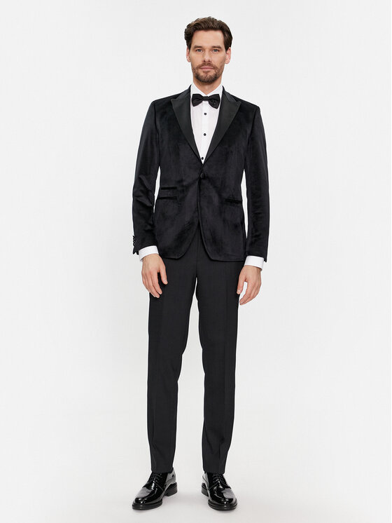 KARL LAGERFELD KARL LAGERFELD Marynarka 155270 541009 Czarny Slim Fit