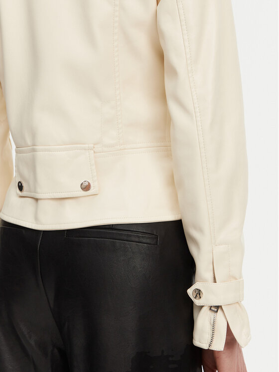Rinascimento Rinascimento Яке от имитация на кожа CFC0119619003 Екрю Regular Fit