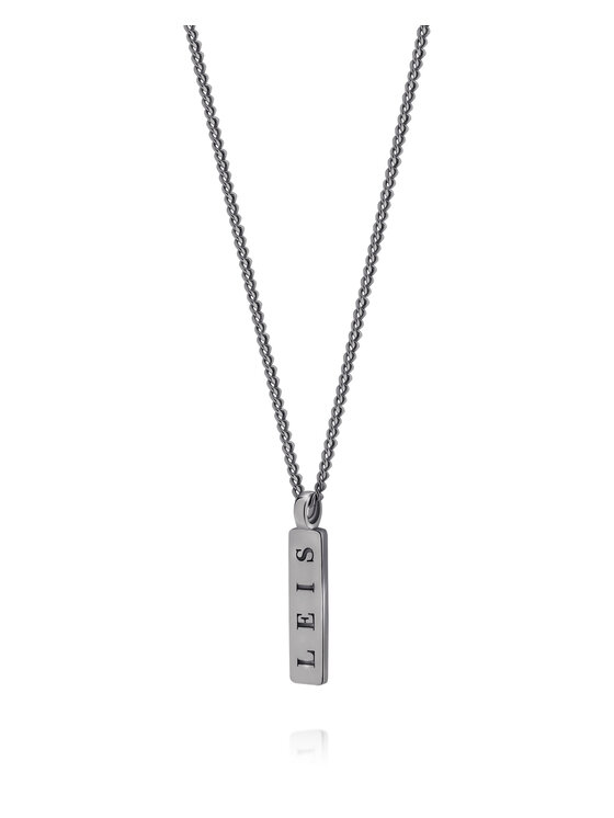 Leis Leis Collana Minimal Black Neck Placcatura in argento rodiato