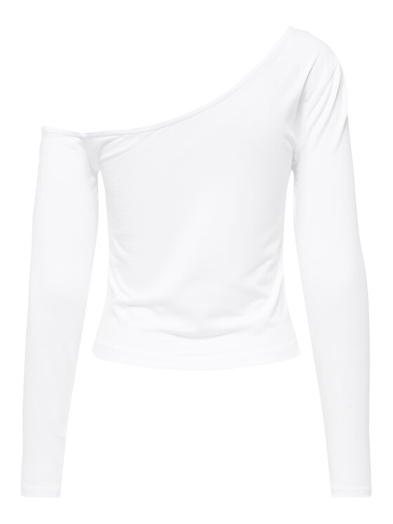 ONLY ONLY Bluza Live Love 15344398 Bela Slim Fit