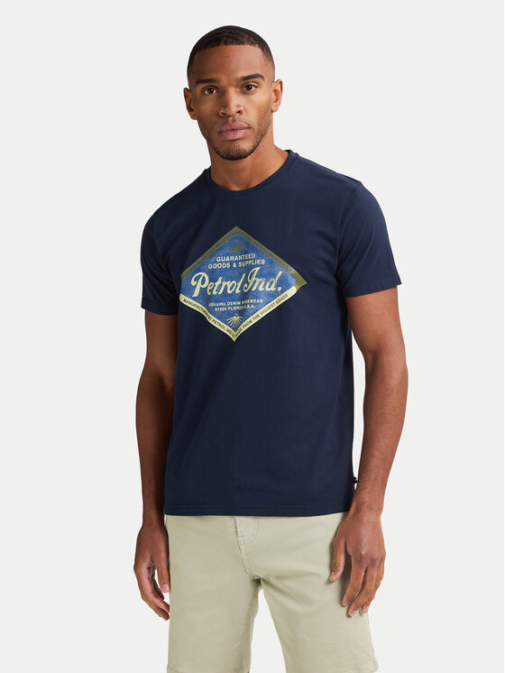 Petrol Industries Petrol Industries T-Shirt M-1050-TSR634 Tmavomodrá Regular Fit