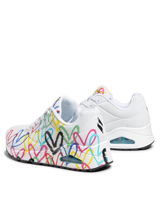 Skechers Skechers Sportcipők Uno Spread The Love 55507/WMLT Fehér