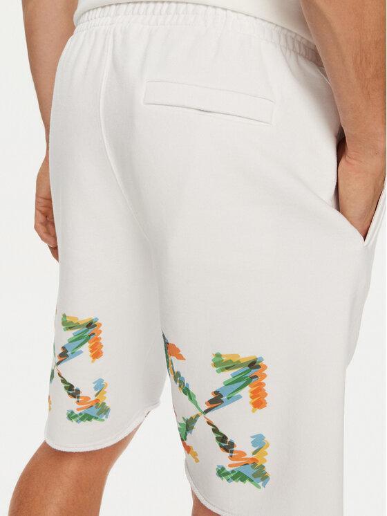 Off-White Off-White Sportovní kraťasy OMCI006G21FLE0010110 Bílá Regular Fit
