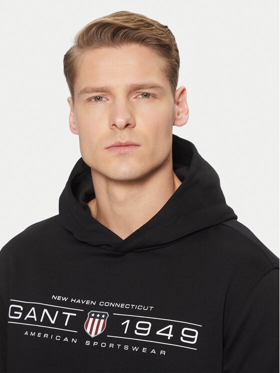 Gant Gant Μπλούζα 2044014 Μαύρο Regular Fit