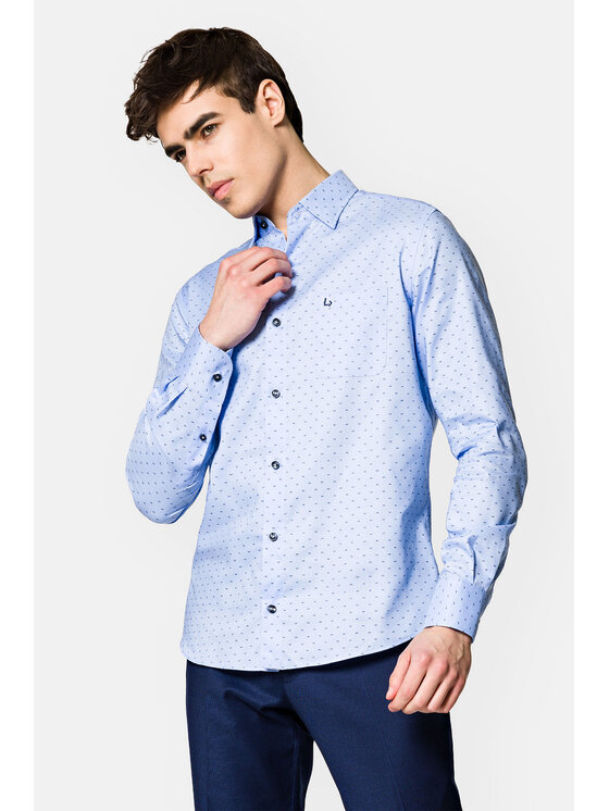 Lancerto Lancerto Koszula Alivia KO073222000018 Niebieski Slim Fit