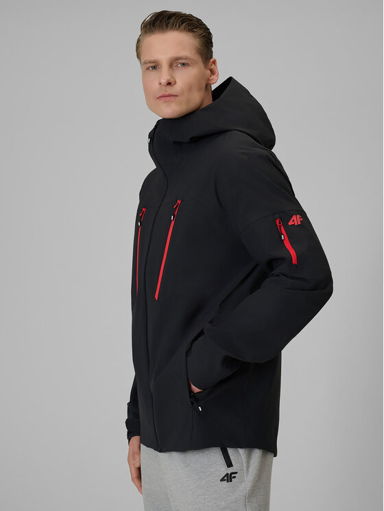 4F 4F Kurtka przejściowa MIDSHOP TEXTILE Czarny Regular Fit