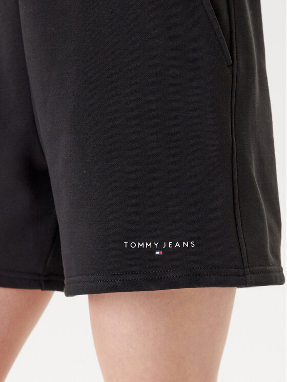 Tommy Jeans Tommy Jeans Sportovní kraťasy Linear DW0DW21152 Černá Relaxed Fit