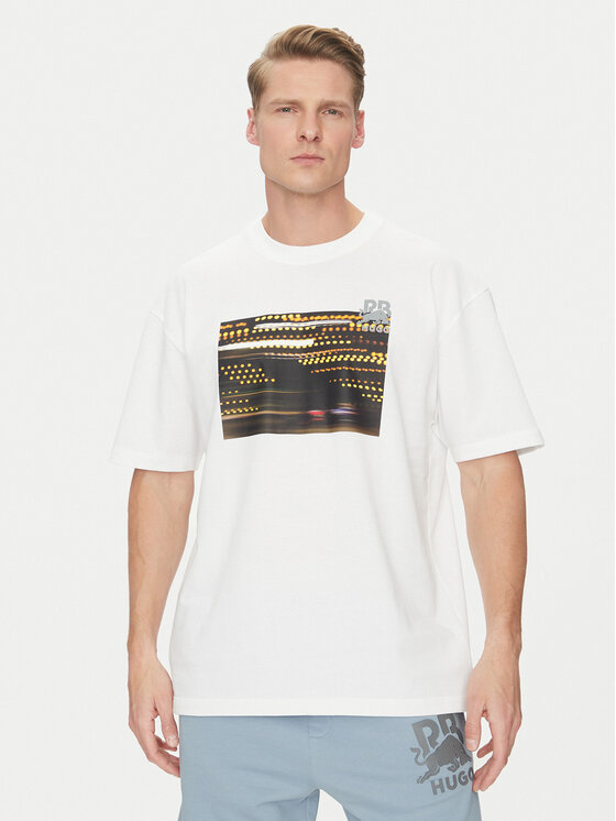 HUGO HUGO T-krekls Daveley_RB 50545125 Balts Regular Fit