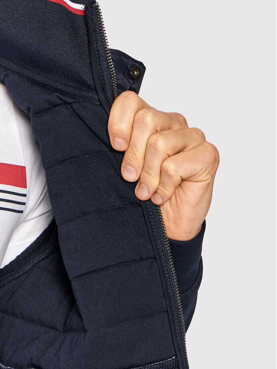 Tommy Hilfiger Tommy Hilfiger Bunda pro přechodné období Mix Media MW0MW24250 Tmavomodrá Regular Fit