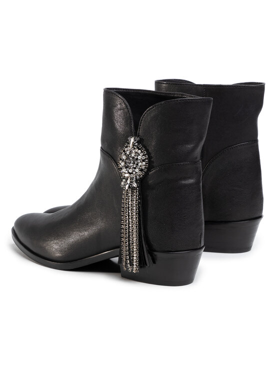 TWINSET TWINSET Botine Texano 201TCP032 Negru