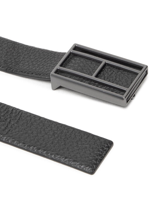 Tommy Hilfiger Tommy Hilfiger Ζώνη Ανδρική Flag Logo Buckle 3.5 AM0AM10332 Μαύρο