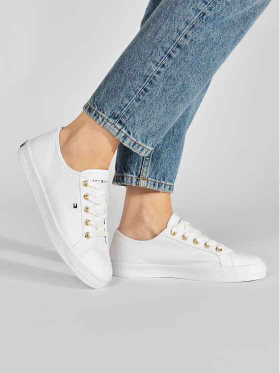 Tommy Hilfiger Tommy Hilfiger Tenniskingad Essential Nautical Sneaker FW0FW06512 Valge