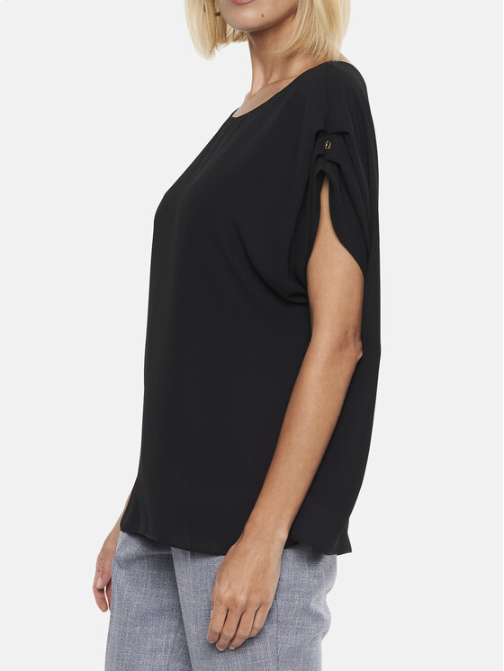 Potis & Verso Potis & Verso Bluzka Zoel Czarny Regular Fit