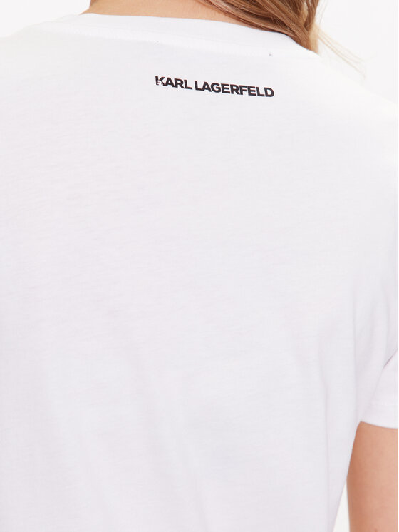 KARL LAGERFELD KARL LAGERFELD T-Shirt Ikonik 2.0 230W1704 Λευκό Regular Fit