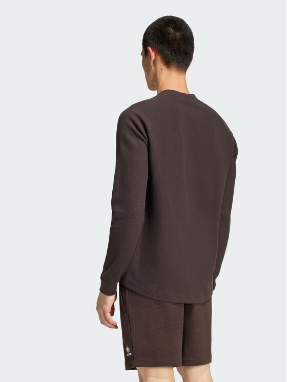 adidas adidas Longsleeve Trefoil Essentials Tee Brązowy Loose Fit