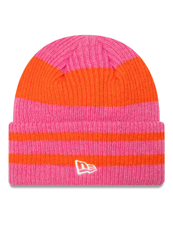 New Era Kapa Stripe Cuff Knit Beanie 60580763 Roza