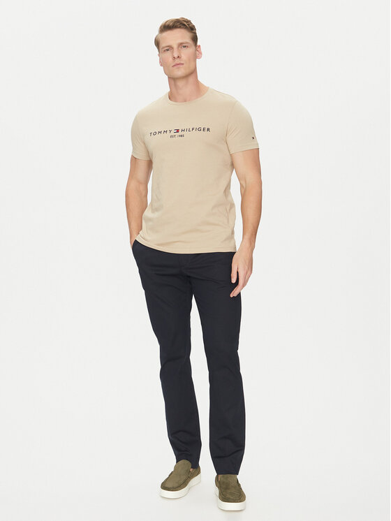Tommy Hilfiger Tommy Hilfiger T-shirt Logo MW0MW11797 Bež Regular Fit