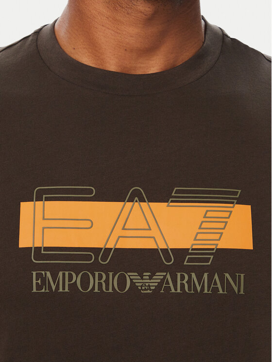 EA7 Emporio Armani EA7 Emporio Armani T-shirt 7M002415 AF10375 U6027 Tamno smeđa Regular Fit