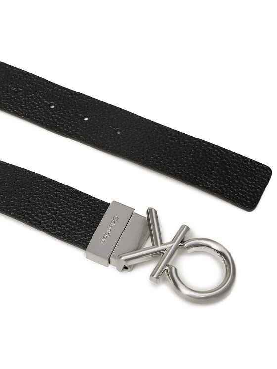 Calvin Klein Calvin Klein Чоловічий ремінь Adj/Rev Ck Metal Bombe Pb 35Mm K50K510630 Чорний