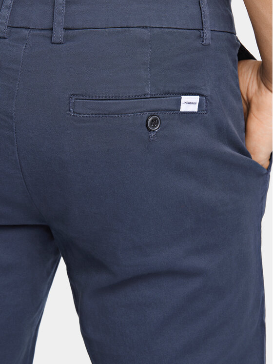 Lindbergh Lindbergh Chinosy 30-005044 Granatowy Slim Fit