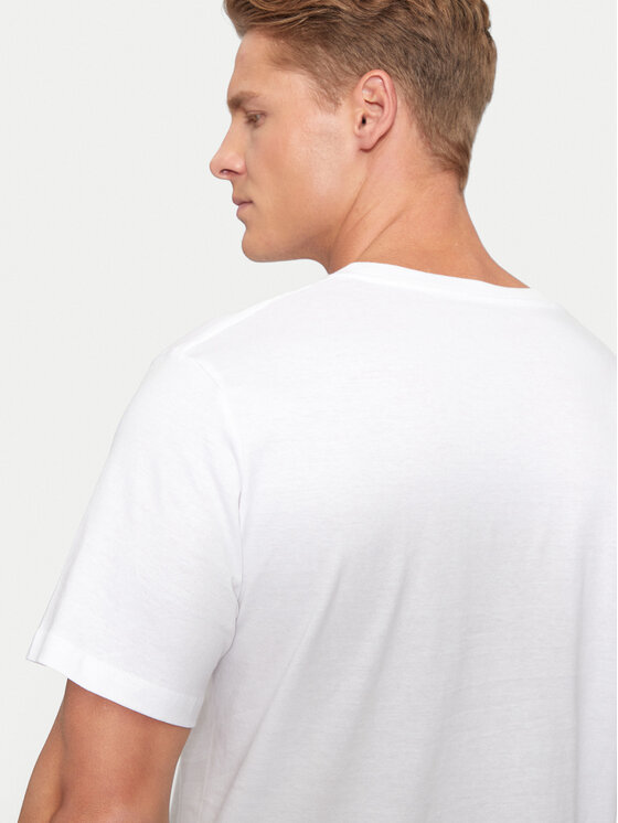 Jack & Jones Jack & Jones T-Shirt Eight Skull 12264841 Biały Standard Fit