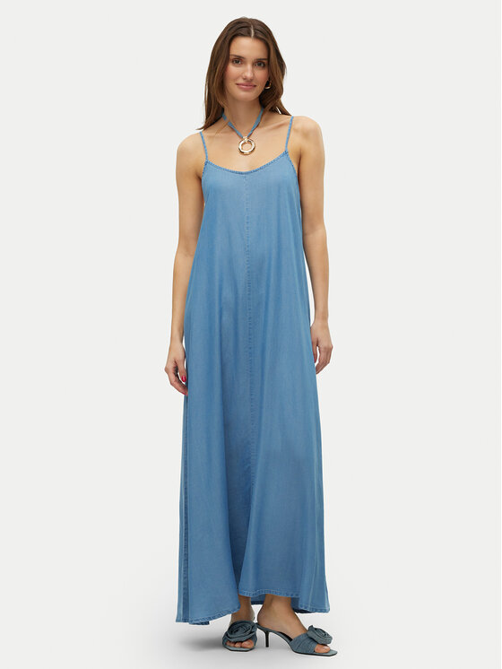 Vero Moda Vero Moda Letné šaty Harper 10283677 Modrá Loose Fit