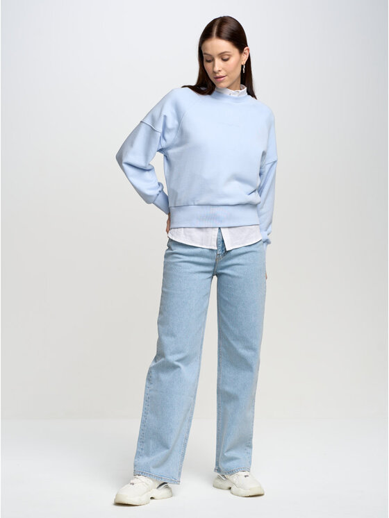 BIG STAR BIG STAR Bluza JEAN_400_170 Błękitny Basic Fit