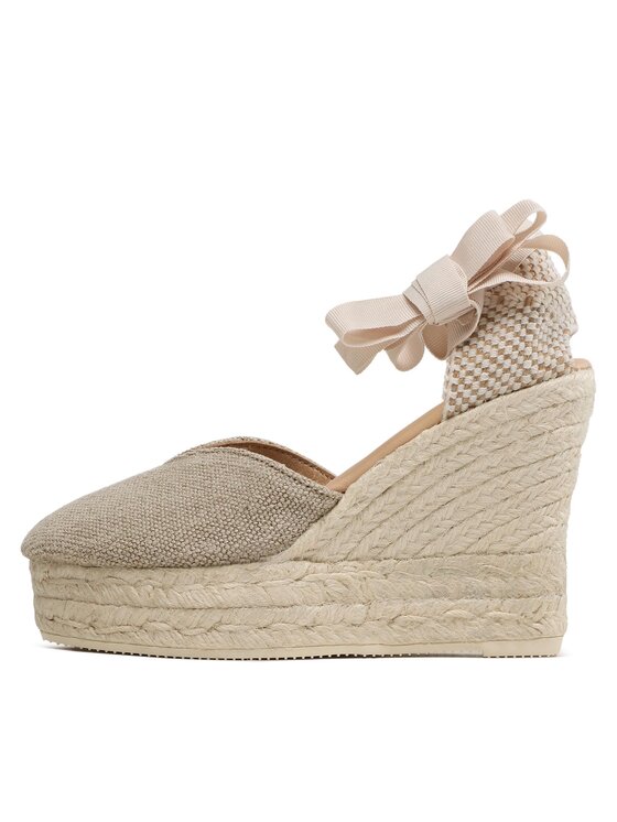 Manebi Manebi Espadrillid Heart-Shaped Wedge Espadrilles O 7.1 WH Beež