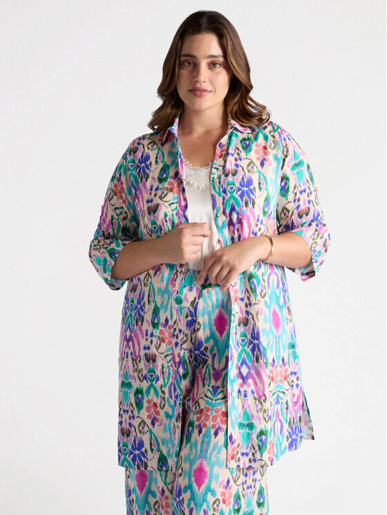 Fiorella Rubino Fiorella Rubino Vestito da giorno 7054T001699N0S1 Turchese Regular Fit