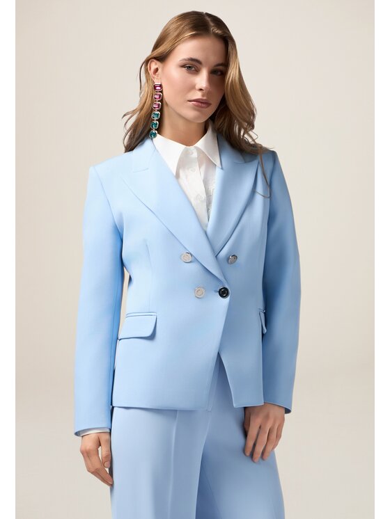 Oltre Oltre Giacca outdoor Q772R004540N004 Turchese Slim Fit