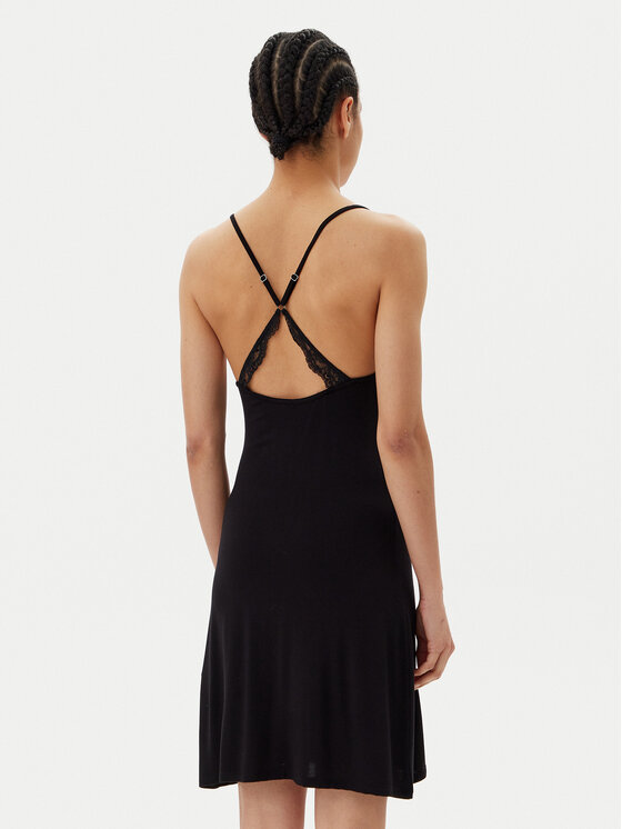 Hunkemöller Hunkemöller Spalna srajca 302116 Črna Slim Fit