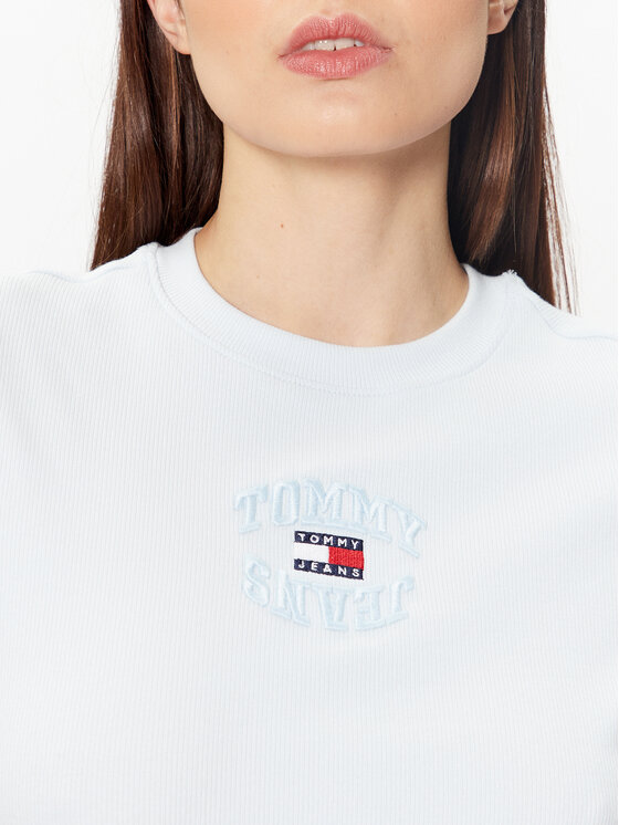 Tommy Jeans Tommy Jeans Marškinėliai Baby Mirror DW0DW16289 Žydra Regular Fit