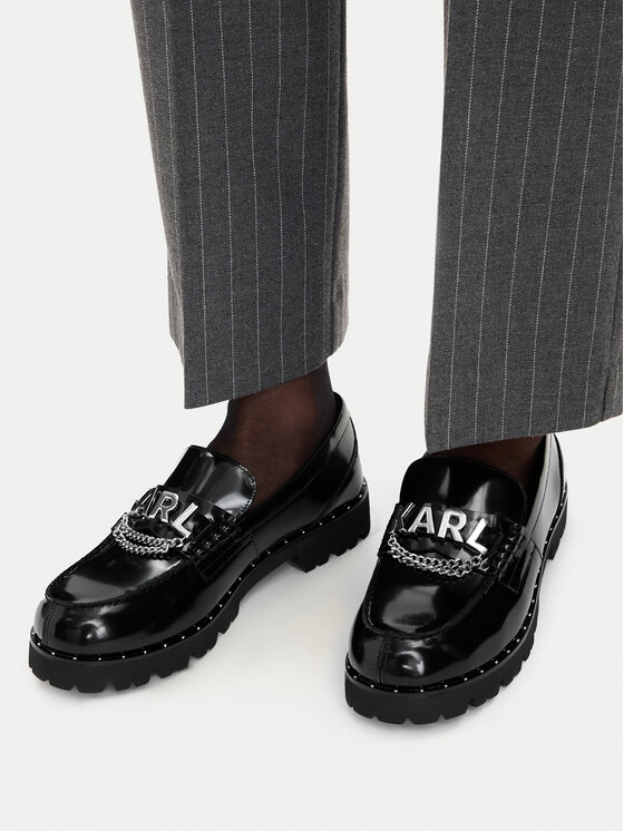 KARL LAGERFELD Čevlji brez vezalk Lowell KL42226 Črna