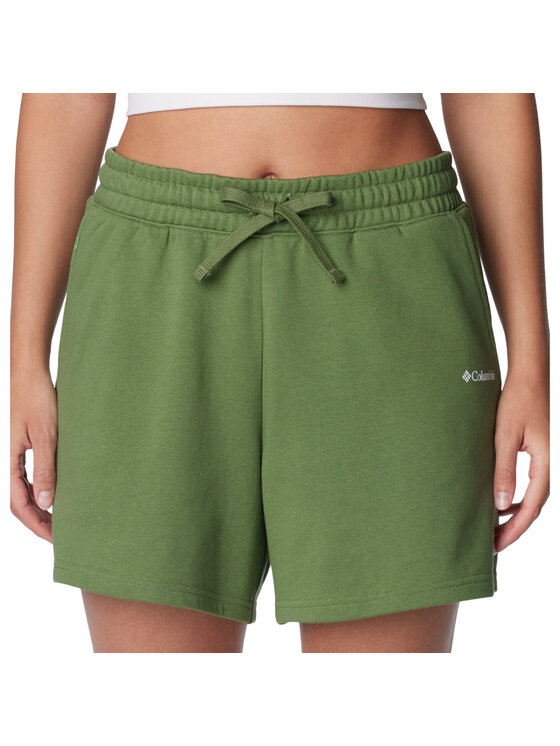 Columbia Columbia Szorty sportowe Columbia Trek French Terry Wmns Shorts Zielony Regular Fit
