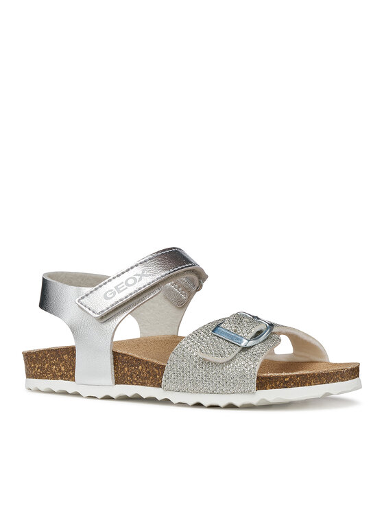 Geox Geox Sandales J Adriel Girl J028MC 0BNEW C1007 M Sudraba