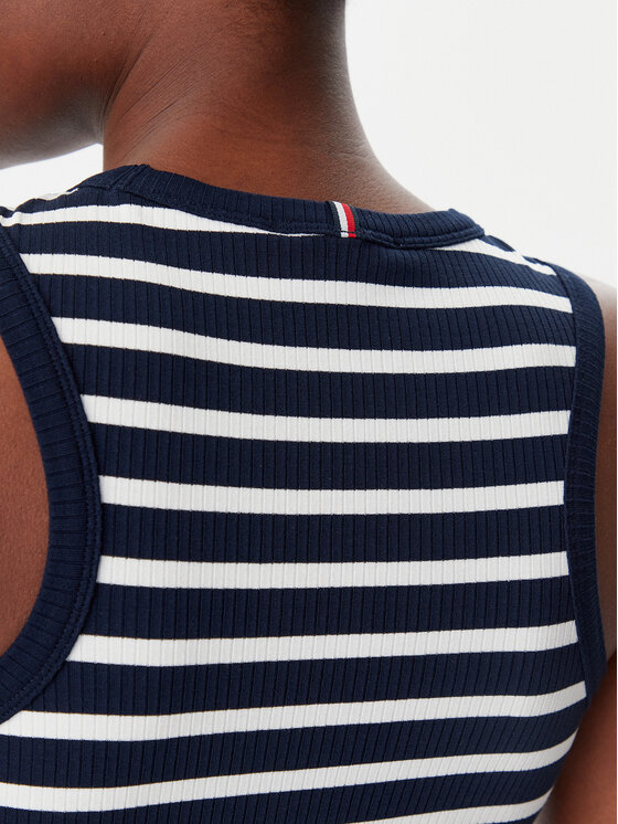 Tommy Hilfiger Tommy Hilfiger Ljetna haljina WW0WW38838 Tamnoplava Slim Fit