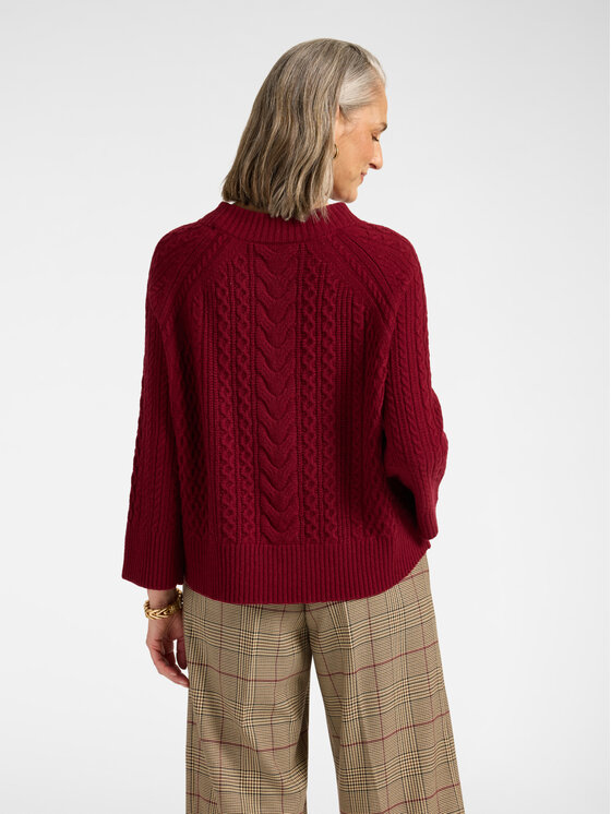 Elena Mirò Elena Mirò Maglione M105Z000873N036 Bordeaux Boxy Fit