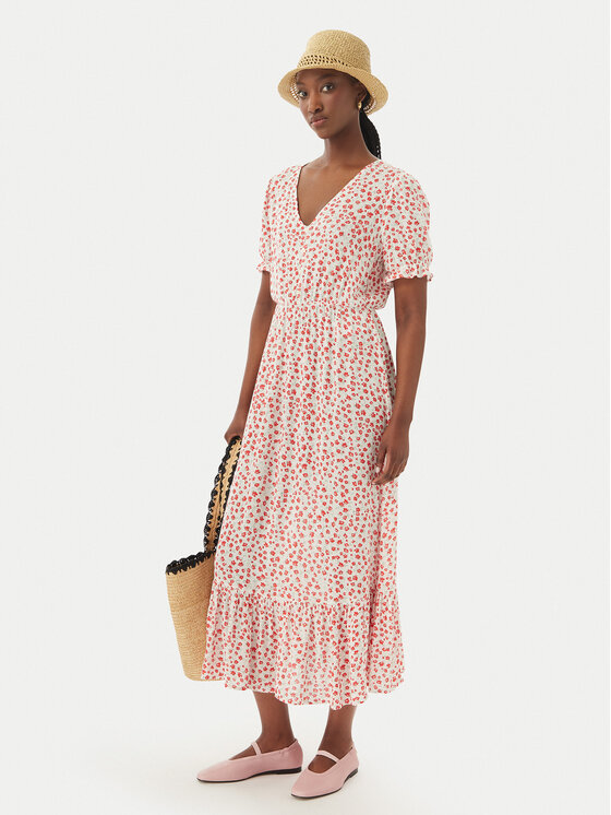 ONLY ONLY Φόρεμα καλοκαιρινό Chianti 15270519 Λευκό Regular Fit