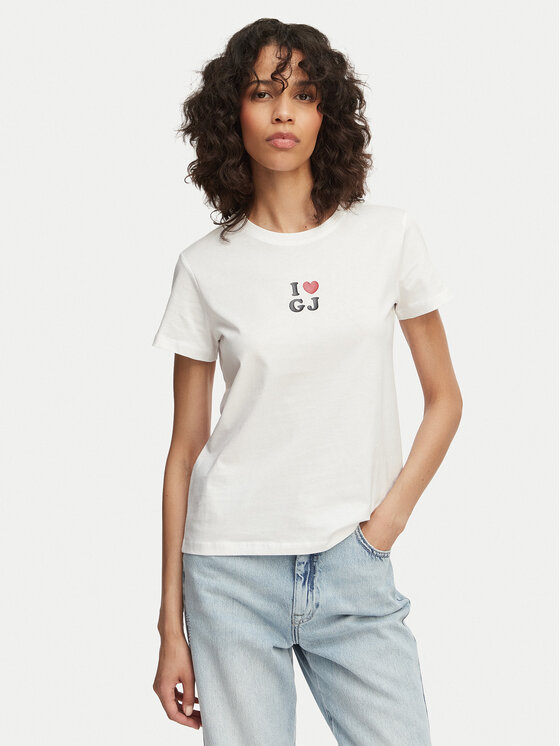 Guess Jeans Tricou W6GI45 K8HM0 Alb Regular Fit