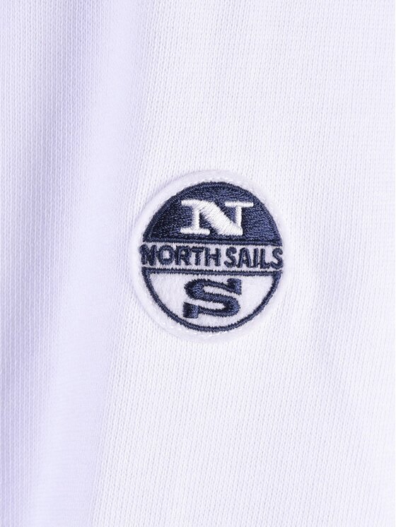 North Sails North Sails Μπλούζα 90 2267 000 | Hooded Full Zip W/Graphic Λευκό Regular Fit