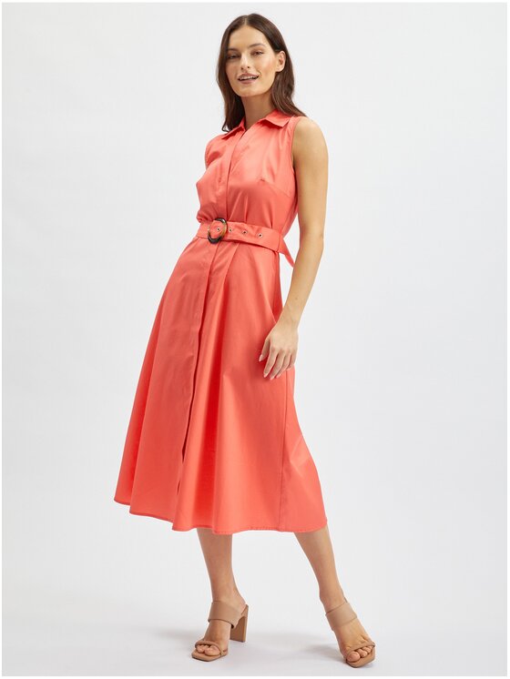 Orsay Orsay Sukienka 431045-224000__38 Pomarańczowy Regular Fit