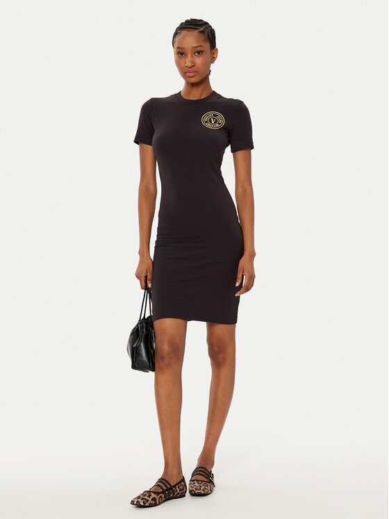 Versace Jeans Couture Versace Jeans Couture Rochie de zi 78HAOT00 Negru Slim Fit
