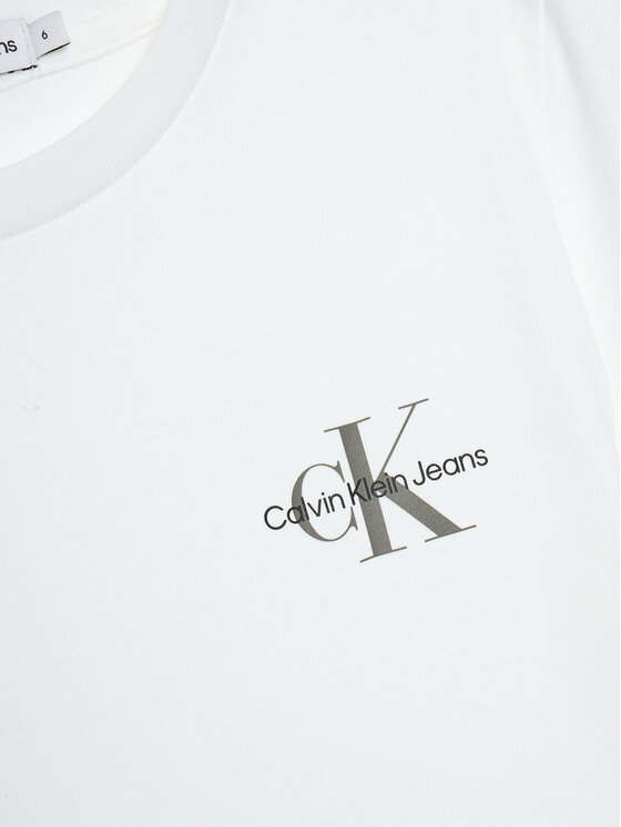 Calvin Klein Jeans Calvin Klein Jeans T-krekls Monogram IU0IU00624 D Balts Regular Fit