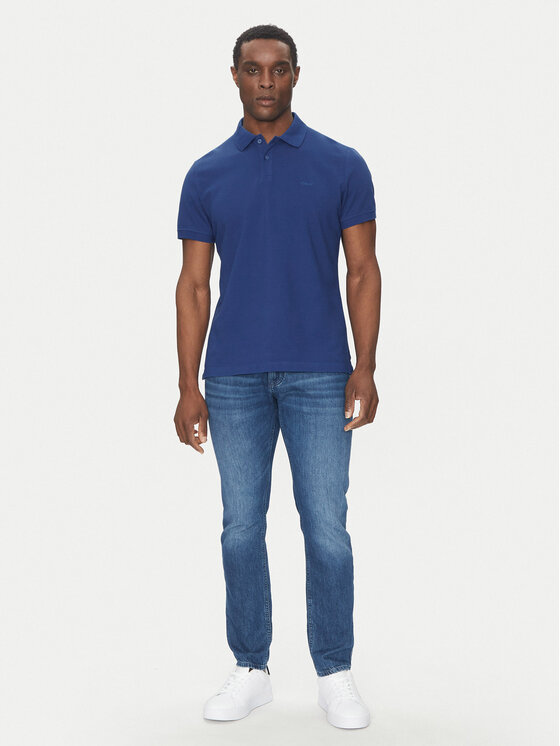 s.Oliver s.Oliver Polo 2138262 Niebieski Regular Fit