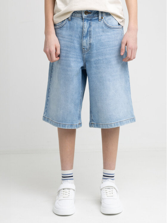 BIG STAR BIG STAR Szorty jeansowe ANDYS_143_110 Niebieski Loose Fit